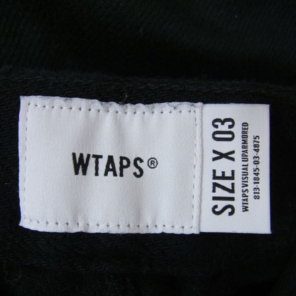 WTAPS ダブルタップス 212TQDT-PTM01 TUCK 01/TROUSERS/COTTON.FLANNEL タック トラウザーズ フランネル パンツ ブラック系 X 03【中古】