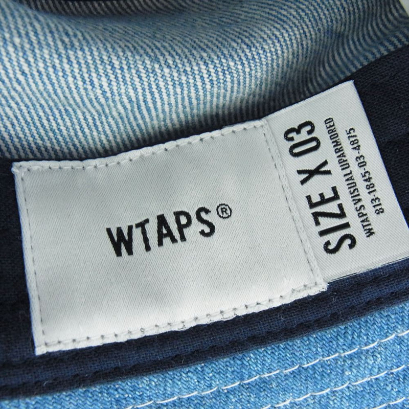 WTAPS ダブルタップス 21AW  212HCDT-HT19 BUCKET 02/HAT/COTTON.DENIM デニム バケットハット  インディゴブルー系 X 03【中古】