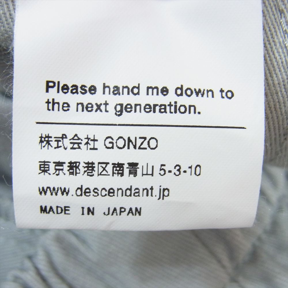 DESCENDANT ディセンダント 231WVDS-PTM04 CLASP TWILL TROUSERS トラウザーズ パンツ グレー系 3【中古】