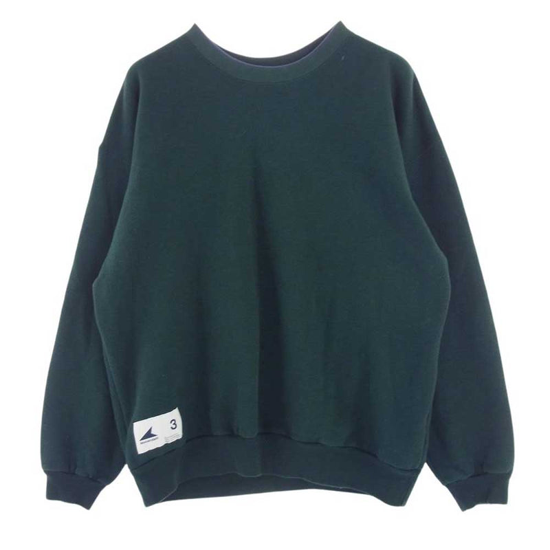 DESCENDANT ディセンダント 23SS 231ATDS-CSM06 GENNAKER CREW NECK ジェネカー クルーネック スウェット  グリーン系 3【中古】