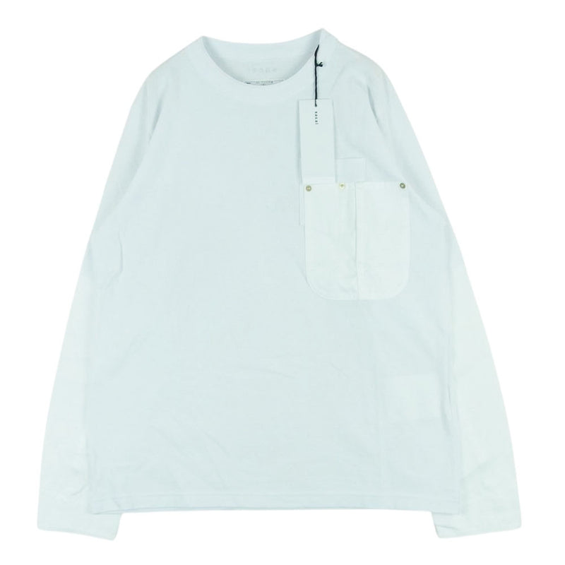 Sacai サカイ 20AW 20-02530M Cotton L/S T-Shirt コットン ドッキング レイヤード 長袖 Tシャツ ホワイト系 3【美品】【中古】