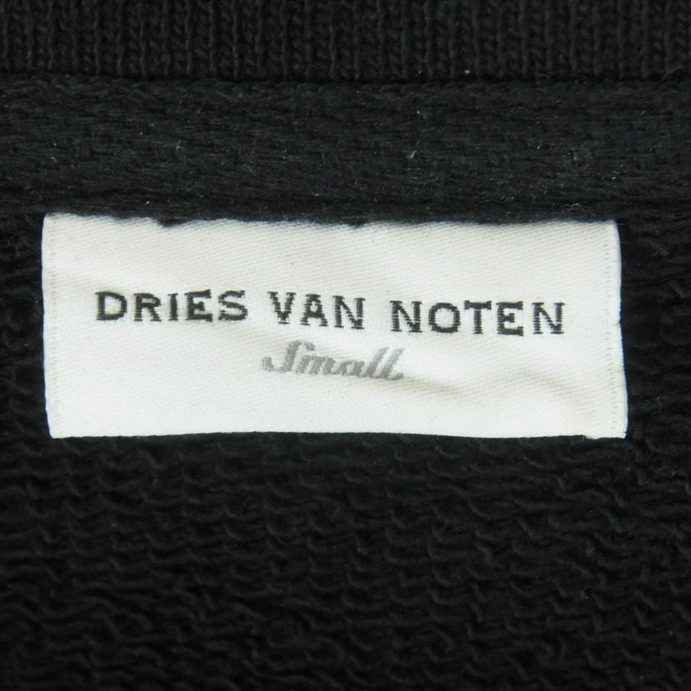 DRIES VAN NOTEN ドリスヴァンノッテン L/S POLO SWEATSHIRT スキッパー スウェット 長袖 ポロ シャツ ブラック系 S【中古】
