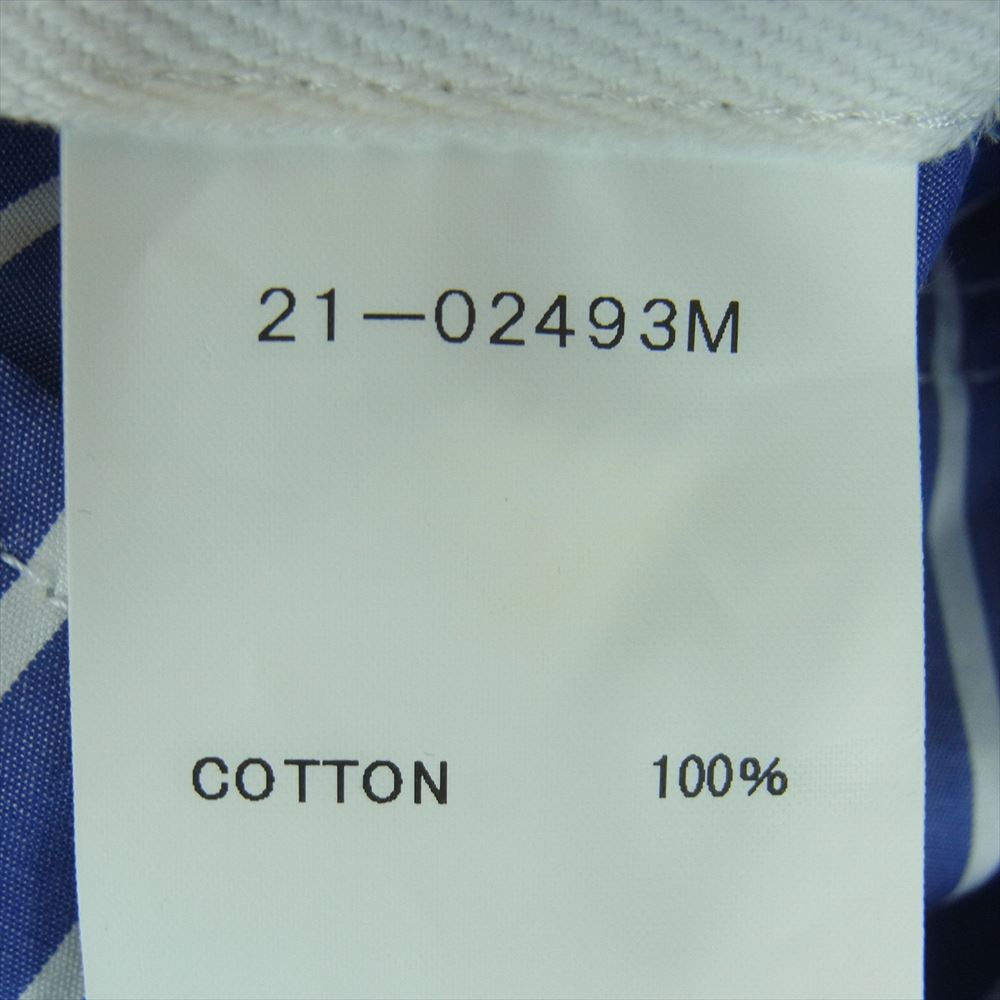 Sacai サカイ 21SS 21-02493M Cotton Poplin Blouson STRIPE コットン ポプリン ストライプ ブルゾン シャツ ジャケット ブルー系 ホワイト系 1【美品】【中古】