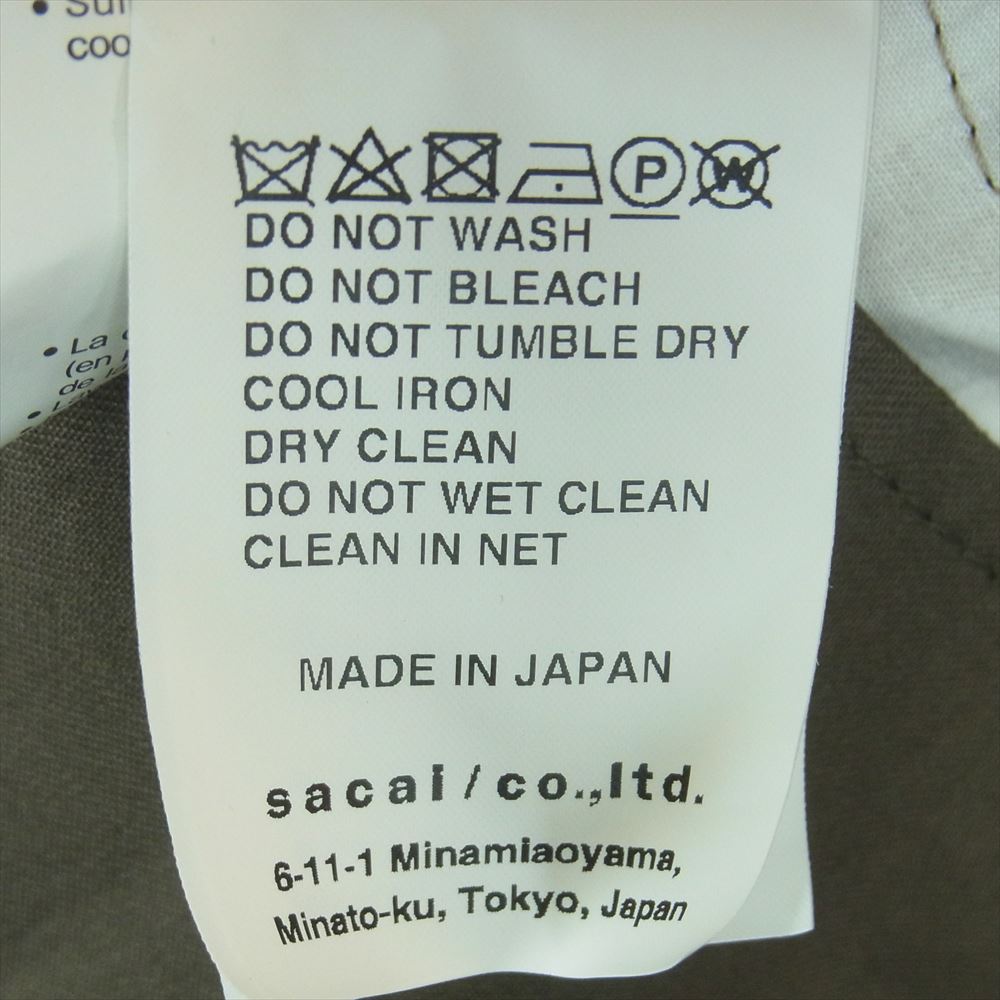 Sacai サカイ 21SS 21-02524M PENDLETON Archive Print Mix Jacket ペンドルトン アーカイブ プリント ミックス ジャケット マルチカラー系 グレイッシュブラウン系 2【美品】【中古】