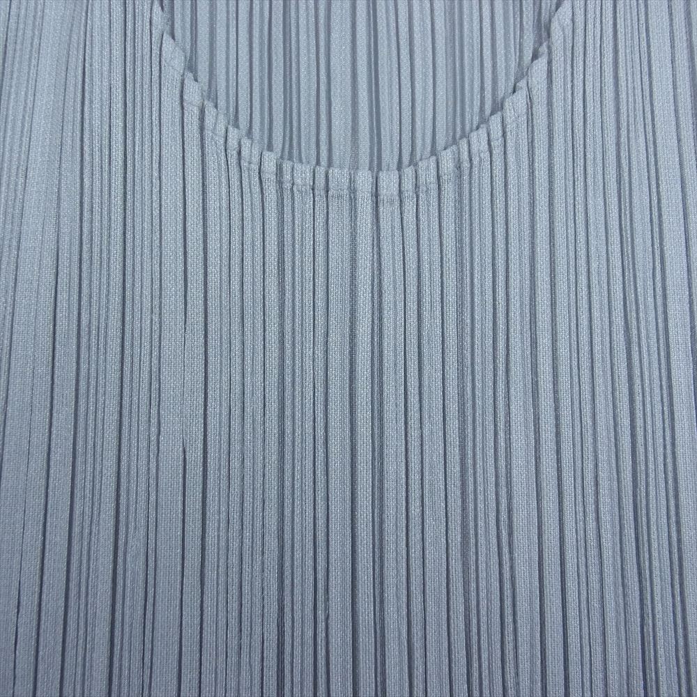 PLEATS PLEASE プリーツプリーズ イッセイミヤケ PP11-JK169 プリーツ加工 クルーネック カットソー 七分袖 グレー系 3【美品】【中古】