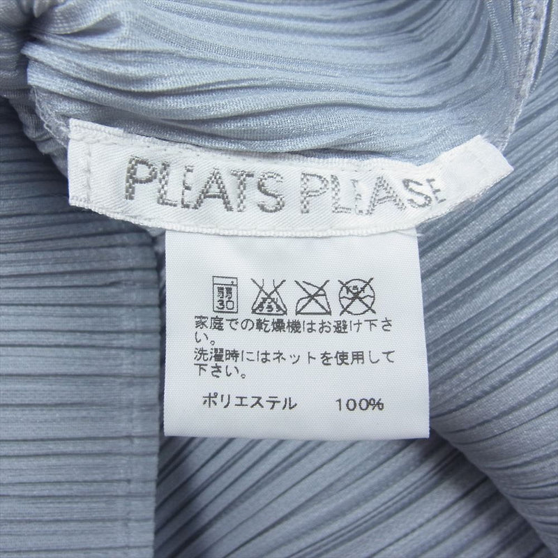 PLEATS PLEASE プリーツプリーズ イッセイミヤケ PP11-JK169 プリーツ加工 クルーネック カットソー 七分袖 グレー系 3【美品】【中古】