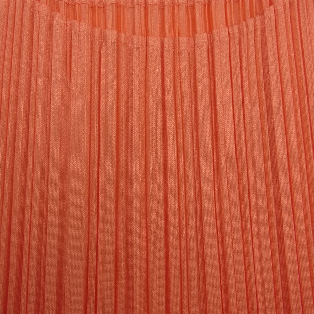 PLEATS PLEASE プリーツプリーズ イッセイミヤケ PP23JK141 プリーツ加工 ボトルネック カットソー 長袖 オレンジ オレンジ系 3【美品】【中古】
