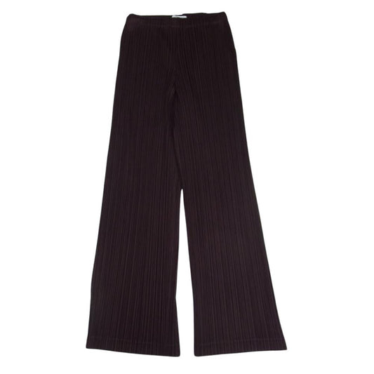 PLEATS PLEASE プリーツプリーズ イッセイミヤケ PP11-JF407 プリーツ加工 ストレート ロング パンツ ブラウン系 1【美品】【中古】