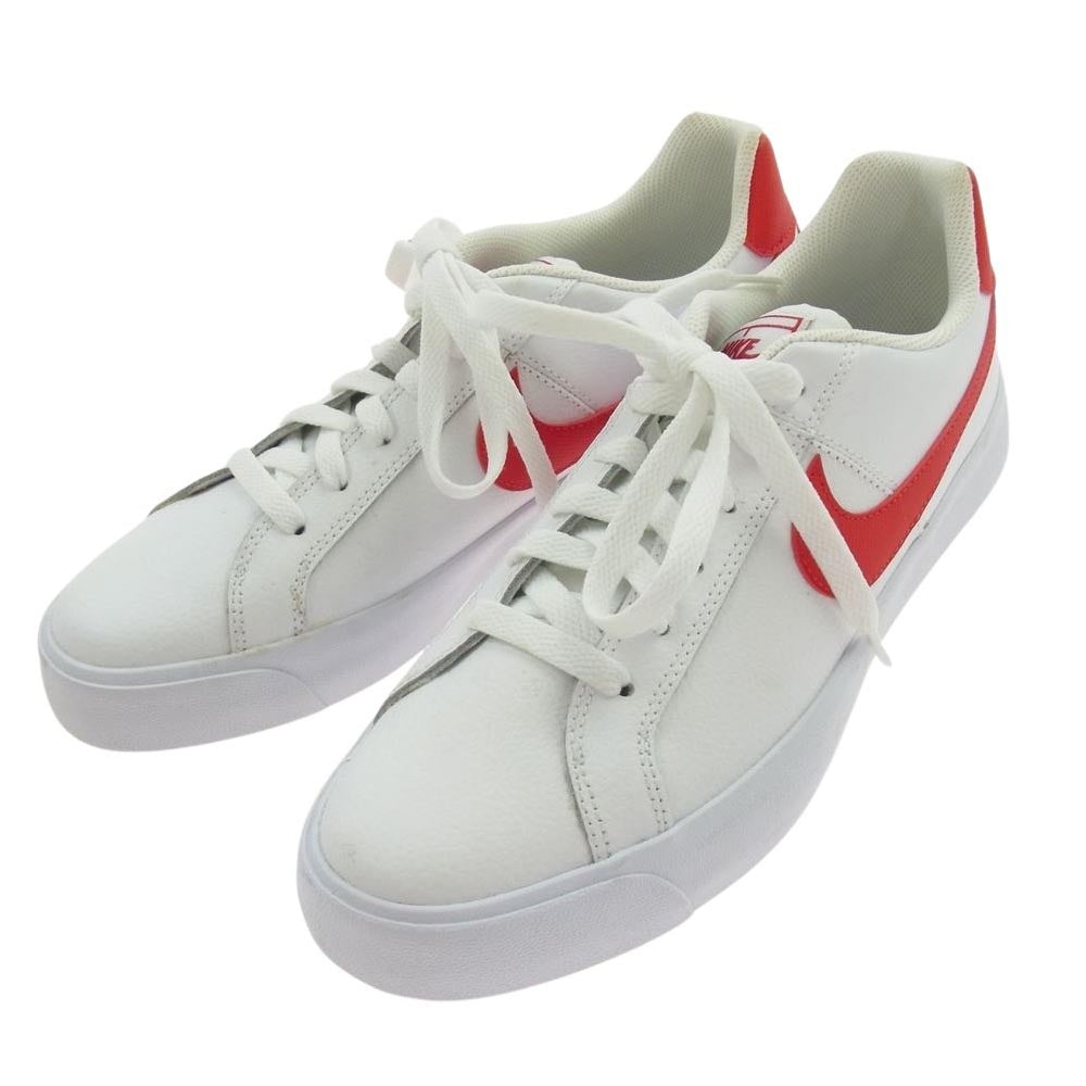 NIKE ナイキ BQ4222-100 Court Royale AC University Red コート ロイヤル ユニバーシティレッド ローカット スニーカー ホワイト系 レッド系 26.5cm【中古】