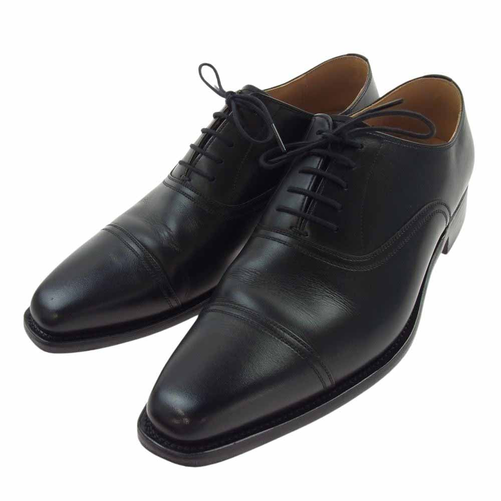 SCOTCH GRAIN スコッチグレイン 758 HIROKAWA belhomme ベルオム セミスクエア レザー シューズ ブラック系 25cm【中古】