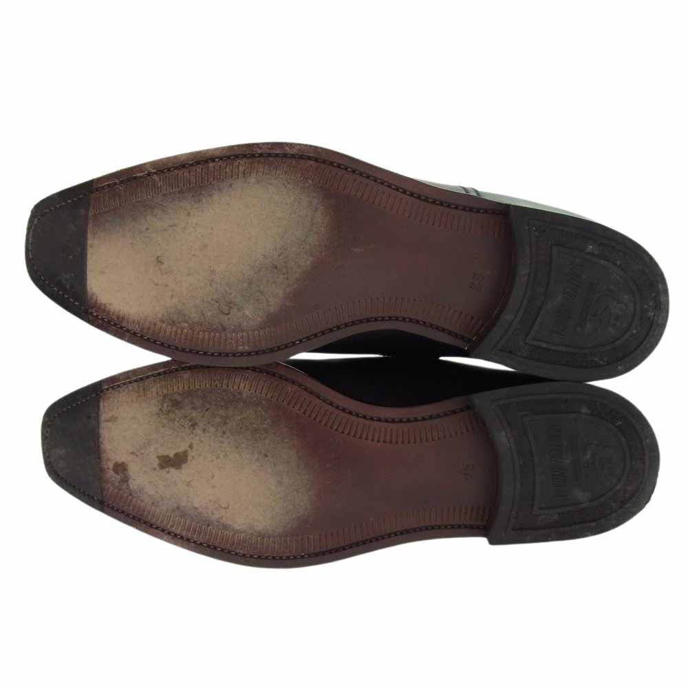 SCOTCH GRAIN スコッチグレイン 758 HIROKAWA belhomme ベルオム セミスクエア レザー シューズ ブラック系 25cm【中古】