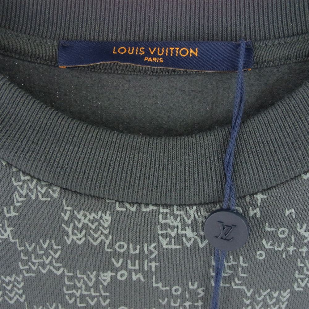 LOUIS VUITTON ルイ・ヴィトン 22AW HNY11W　 ダミエ スプレッド プリンテッド スウェット シャツ トレーナー グレー系 L【新古品】【未使用】【中古】