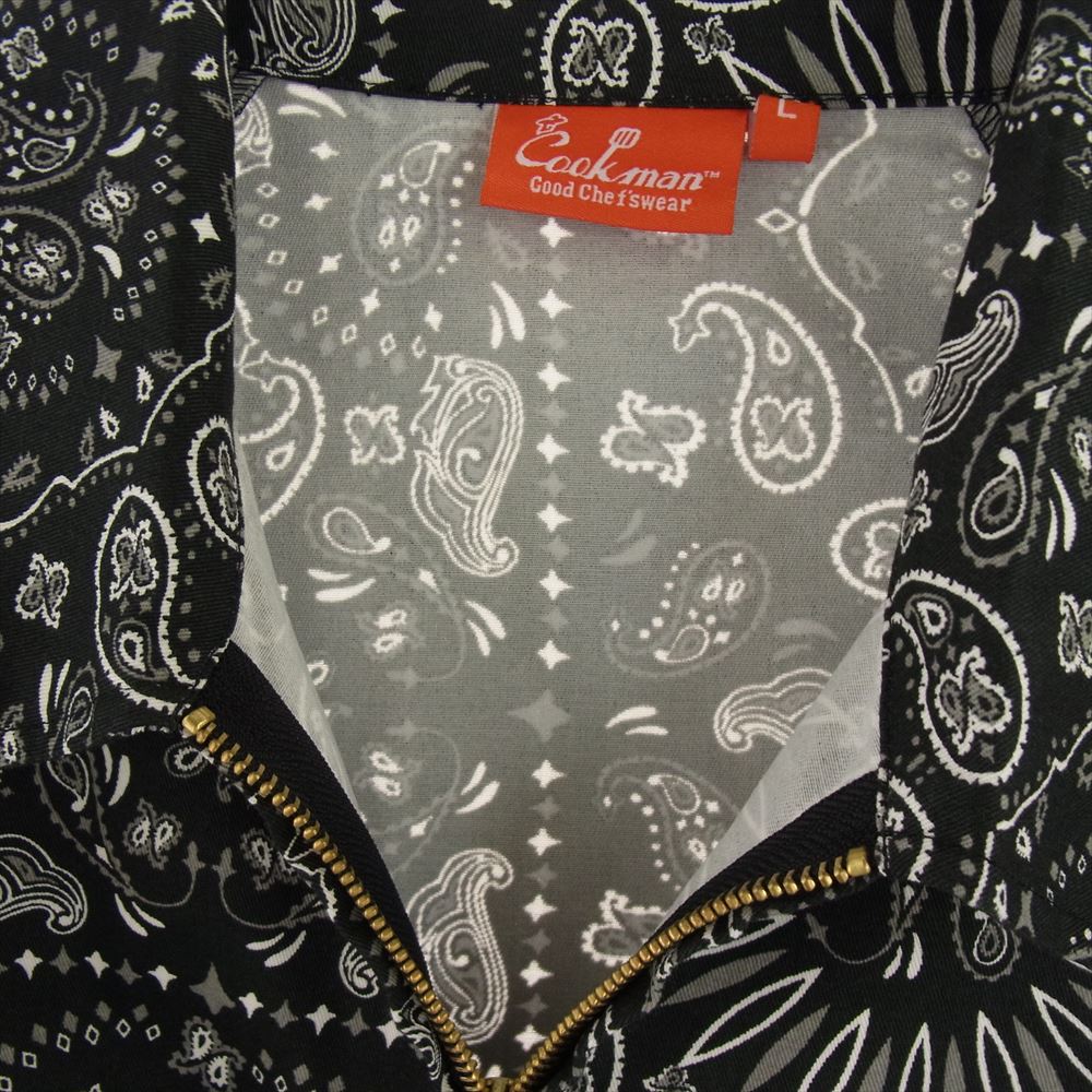 クックマン Delivery Jacket Paisley デリバリー ジャケット ペイズリー ブラック系 L【中古】