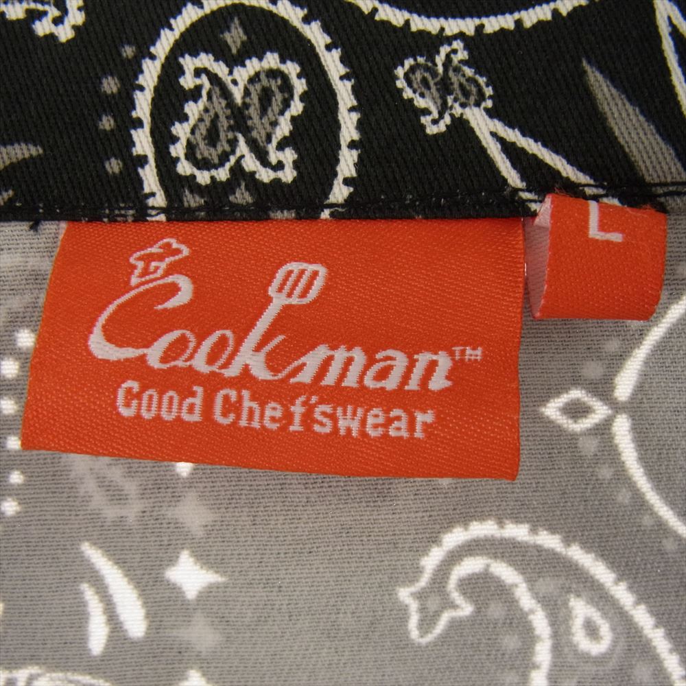 クックマン Delivery Jacket Paisley デリバリー ジャケット ペイズリー ブラック系 L【中古】
