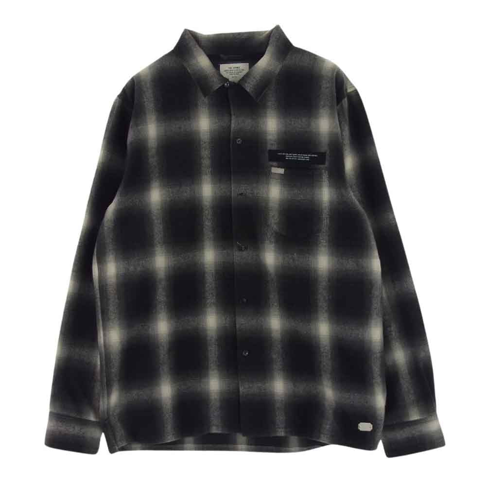 CRIMIE クライミー CR1-02A5-SL06 SHAGGY OMBRE CHECK SHIRT シャギー オンブレ チェック 長袖 シャツ グレー系 L【中古】