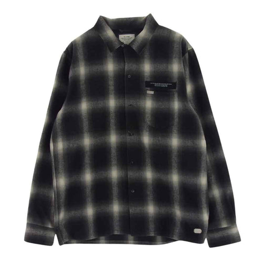 CRIMIE クライミー CR1-02A5-SL06 SHAGGY OMBRE CHECK SHIRT シャギー オンブレ チェック 長袖 シャツ グレー系 L【中古】