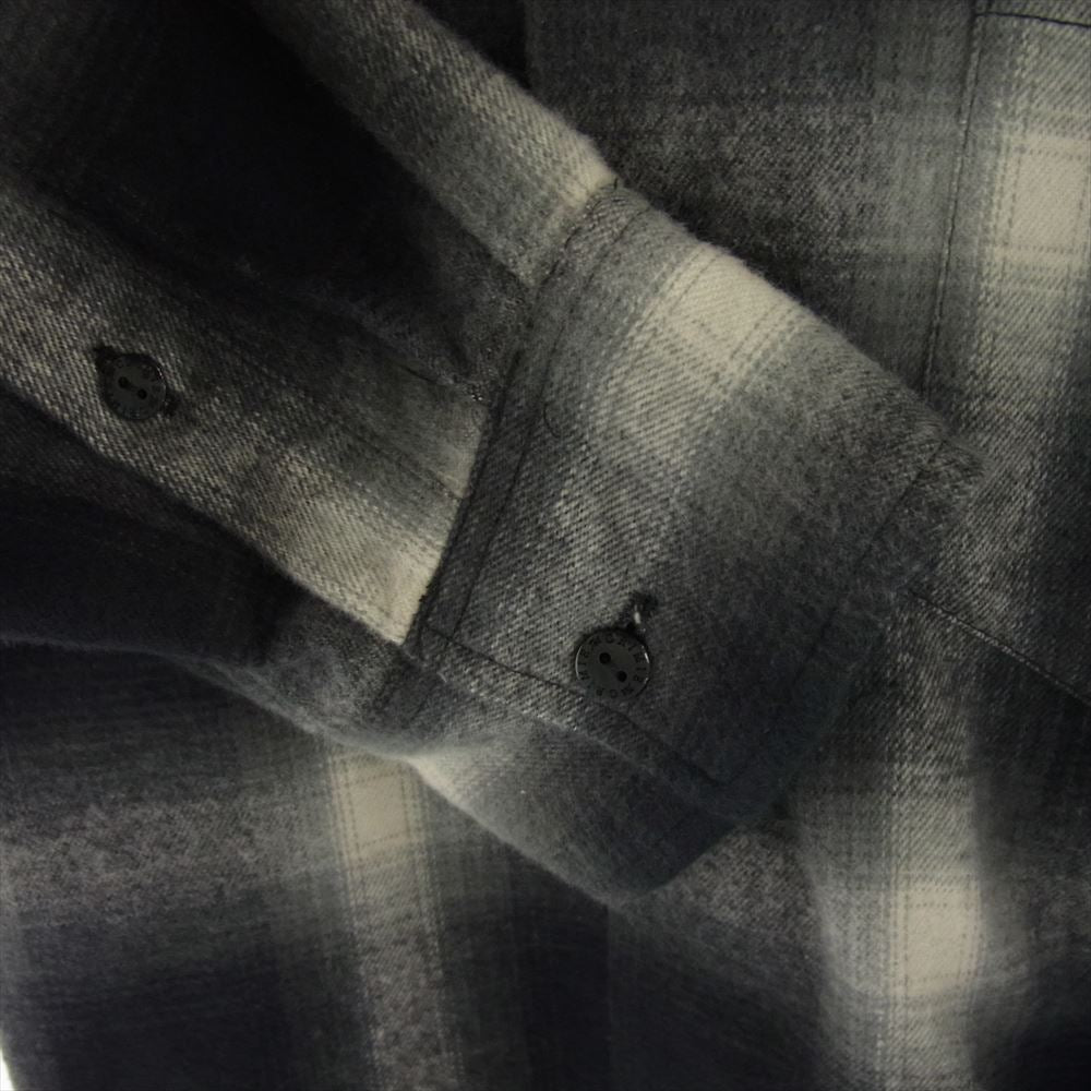 CRIMIE クライミー CR1-02A5-SL06 SHAGGY OMBRE CHECK SHIRT シャギー オンブレ チェック 長袖 シャツ グレー系 L【中古】