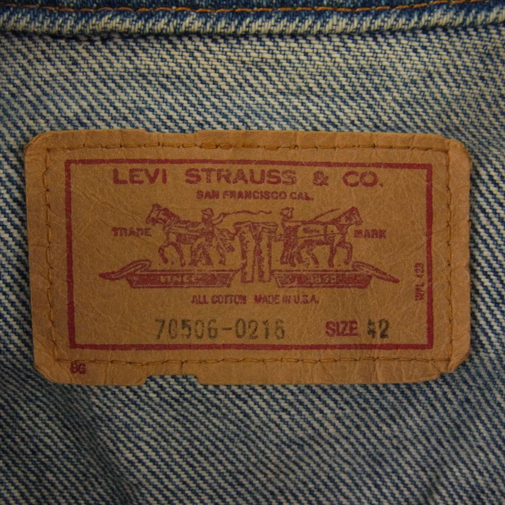 Levi's リーバイス 70506 刻印725 デニム トラッカー ジャケット インディゴブルー系 42【中古】