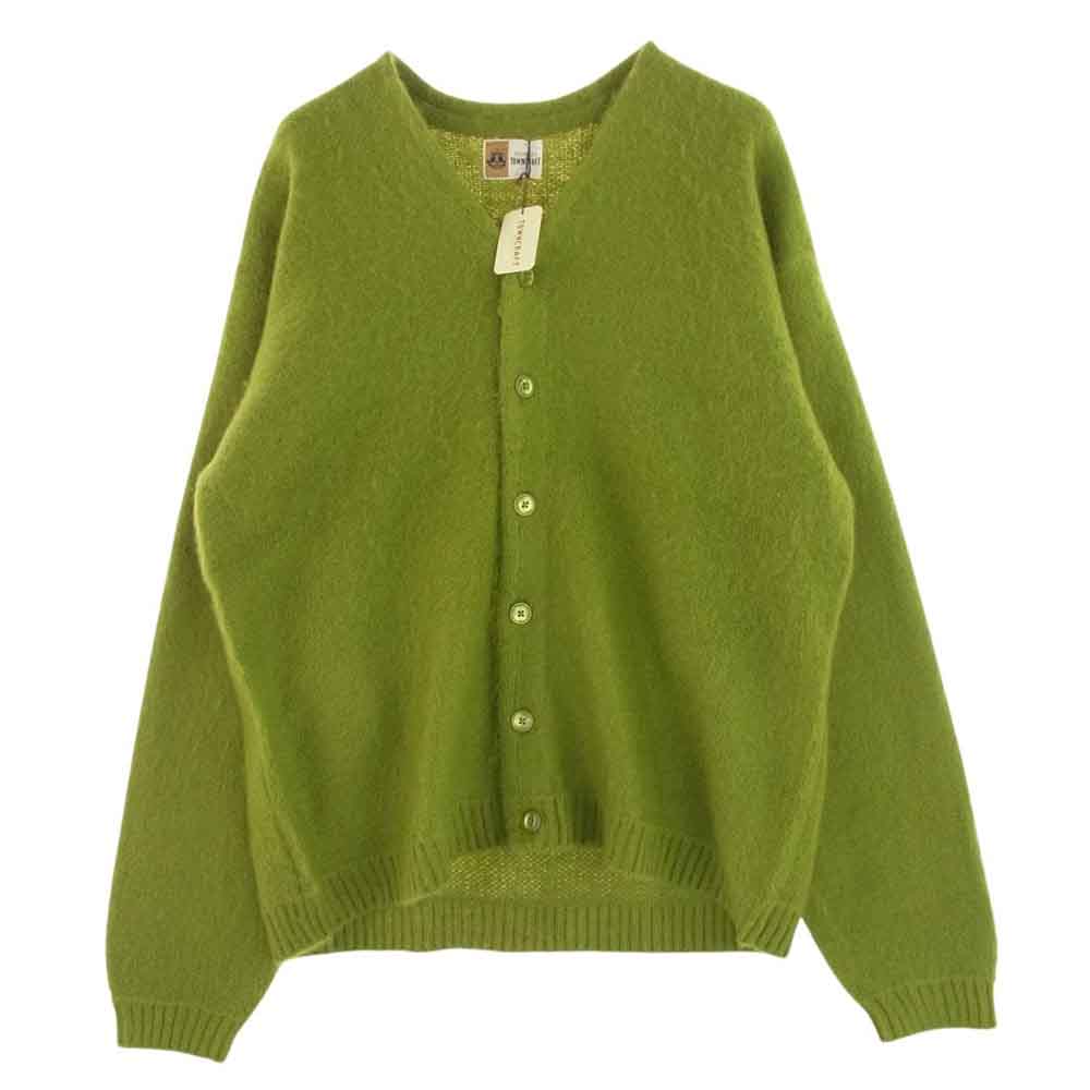 タウンクラフト 23AW PENNEY'S ペニーズ SHAGGY SOLID CARDIGAN シャギー ソリッド アクリル モヘア カーディガン グリーン グリーン系 M【極上美品】【中古】
