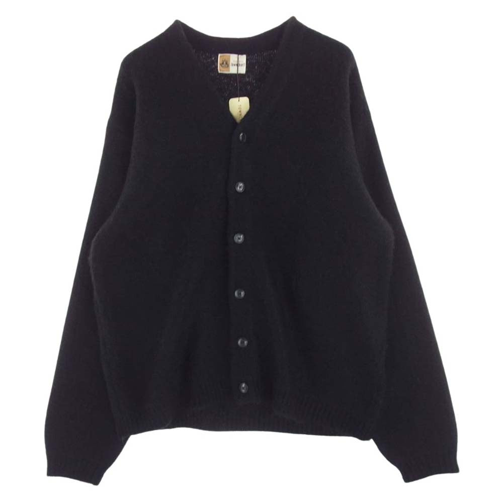 タウンクラフト 23AW PENNEY'S ペニーズ SHAGGY SOLID CARDIGAN シャギー ソリッド アクリル モヘア カーディガン ブラック ブラック系 M【極上美品】【中古】