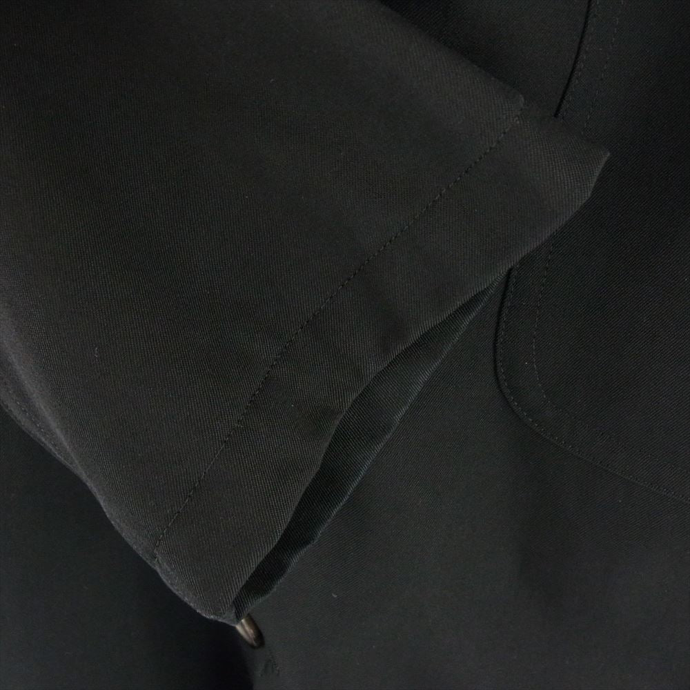 Yohji Yamamoto POUR HOMME ヨウジヤマモトプールオム シワギャバ ウールギャバジン 背抜き仕立て ピークトラペル 3B テーラード ジャケット ブラック系 2【中古】