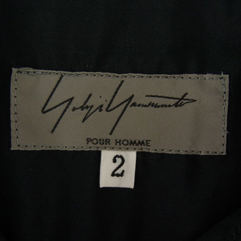 Yohji Yamamoto POUR HOMME ヨウジヤマモトプールオム HR-B06-002 BIG ビッグ 長袖 環縫い シャツ ネイビー系 2【中古】