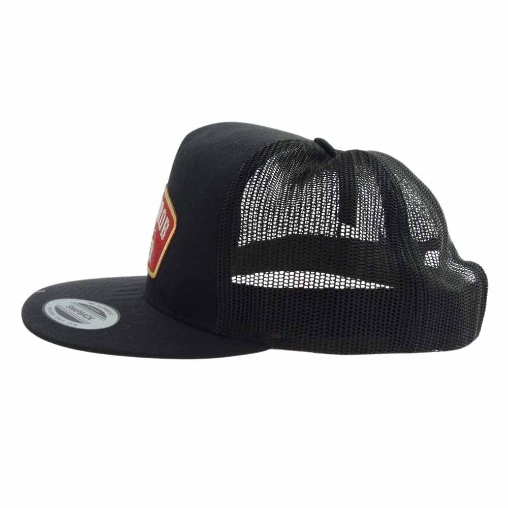 LOST CONTROL ロストコントロール MESH CAP HERT THROB アーチロゴ ワッペン メッシュ キャップ  ブラック系 56cm-60cm【中古】