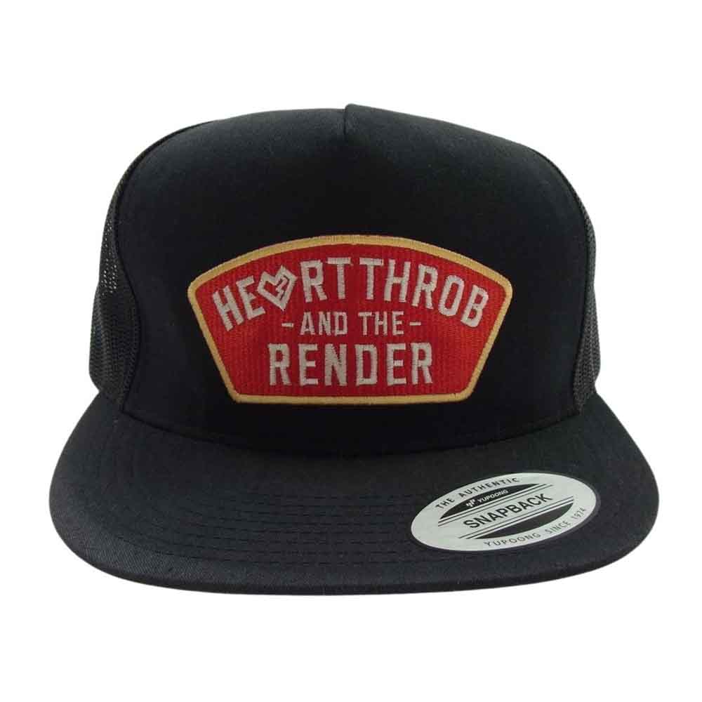 LOST CONTROL ロストコントロール MESH CAP HERT THROB アーチロゴ ワッペン メッシュ キャップ  ブラック系 56cm-60cm【中古】