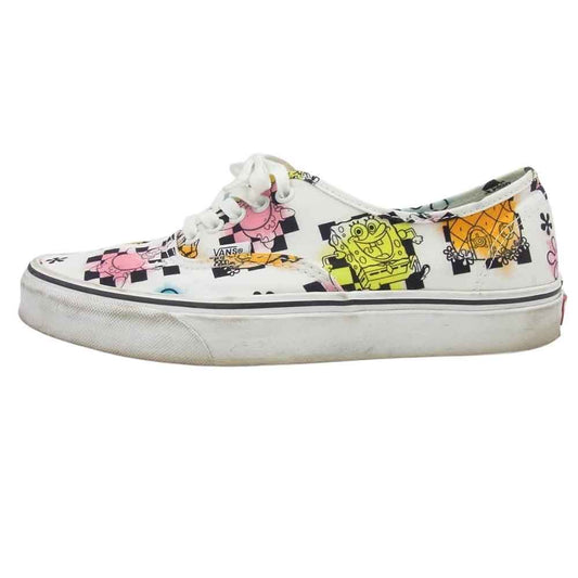 VANS バンズ 721356 × SPONGEBOB スポンジボブ オーセンティック ローカット スニーカー ホワイト系 マルチカラー系 27cm【中古】