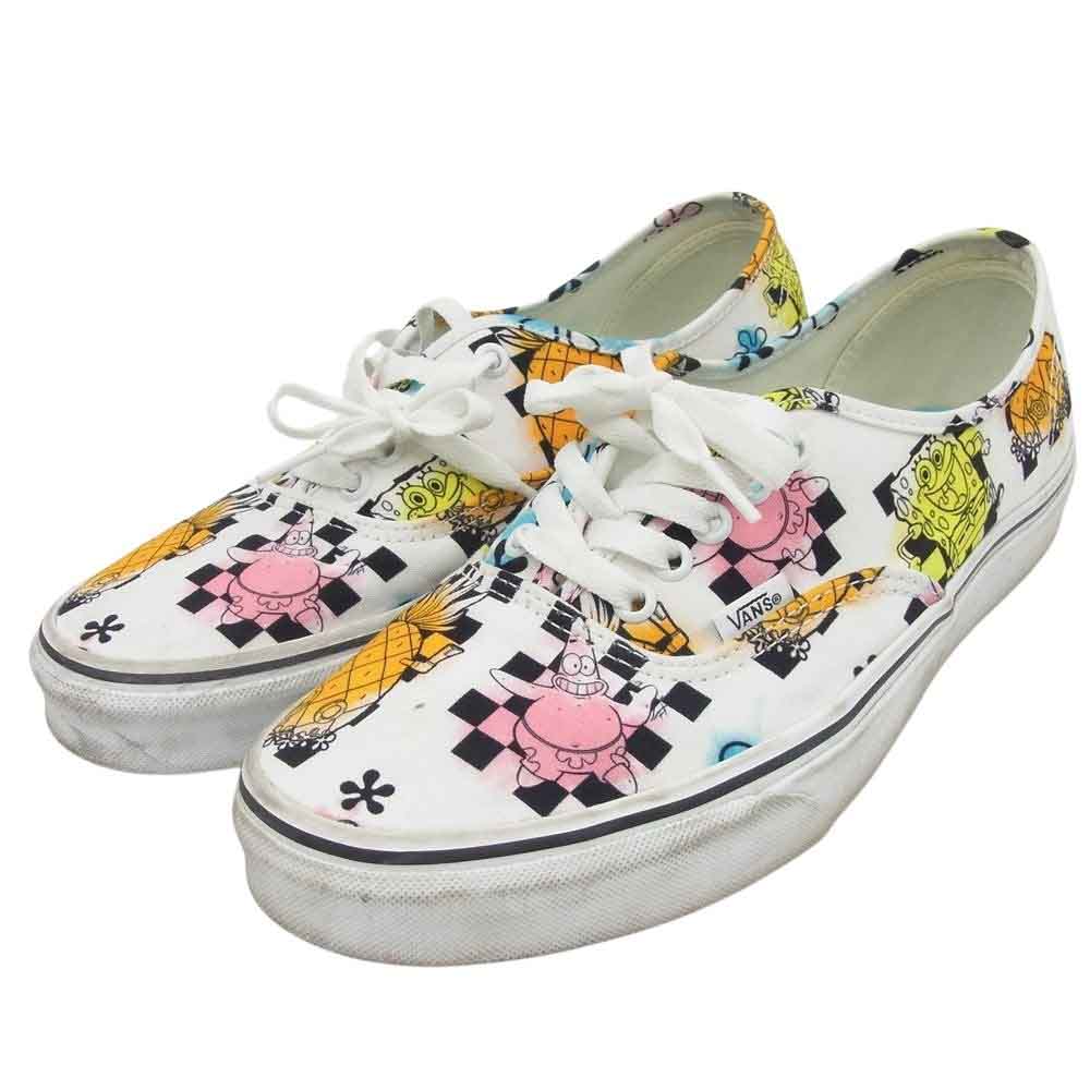 VANS バンズ 721356 × SPONGEBOB スポンジボブ オーセンティック ローカット スニーカー ホワイト系 マルチカラー系 27cm【中古】