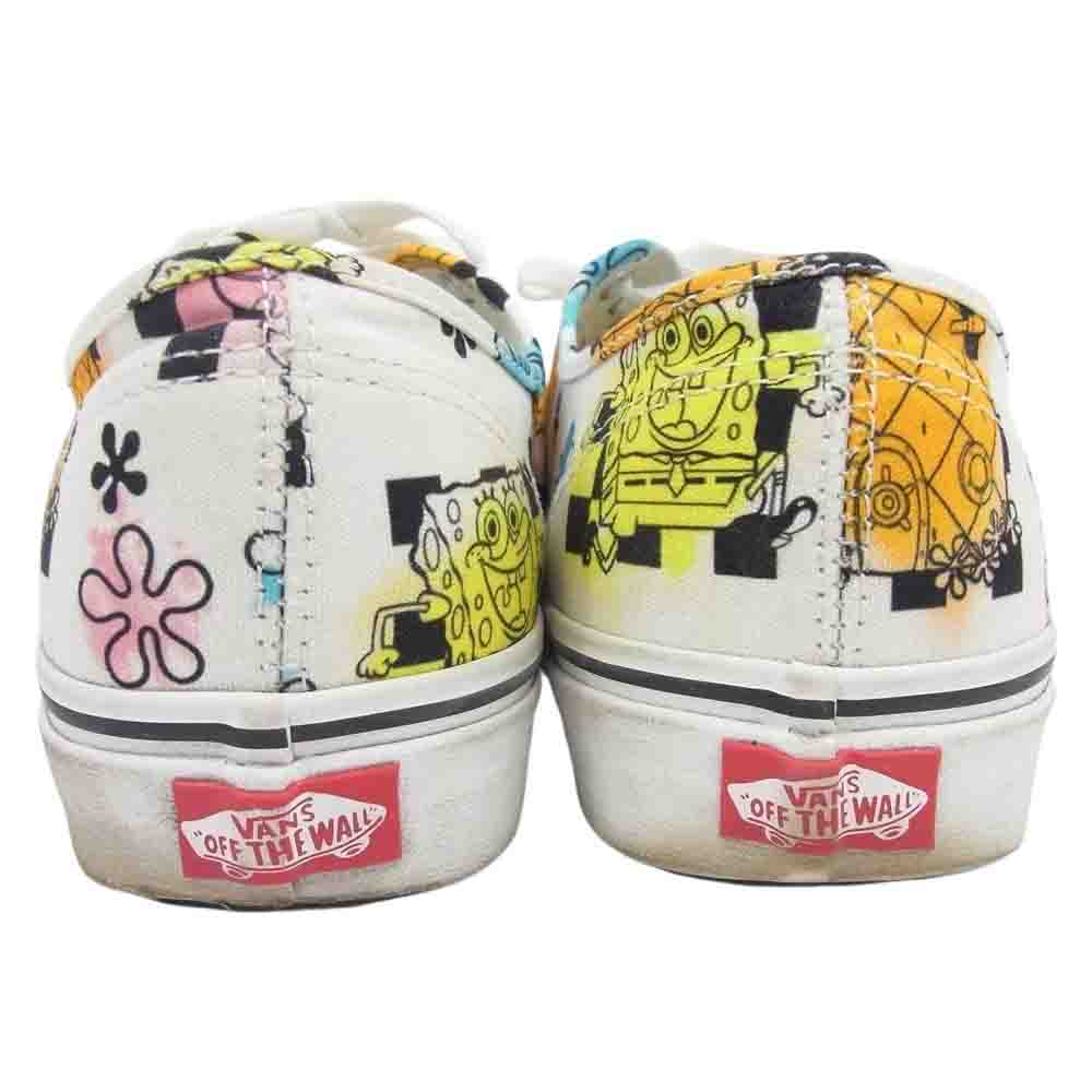 VANS バンズ 721356 × SPONGEBOB スポンジボブ オーセンティック ローカット スニーカー ホワイト系 マルチカラー系 27cm【中古】