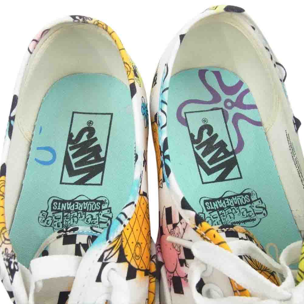 VANS バンズ 721356 × SPONGEBOB スポンジボブ オーセンティック ローカット スニーカー ホワイト系 マルチカラー系 27cm【中古】