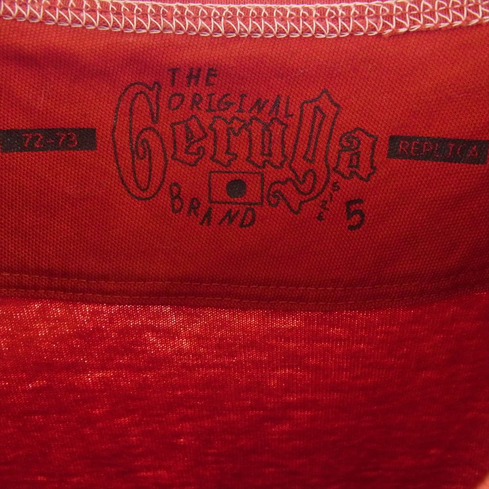 GERUGA ゲルガ HEAVEY DUTY POCKET T.Q.S T-S GRG ロゴ プリント 7分丈カットソー ポケット Tシャツ レッド レッド系 5【中古】