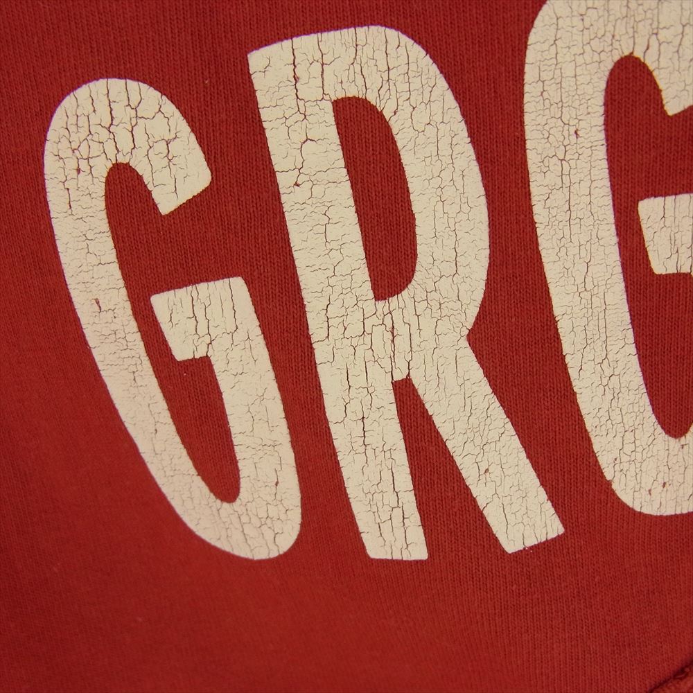 GERUGA ゲルガ HEAVEY DUTY POCKET T.Q.S T-S GRG ロゴ プリント 7分丈カットソー ポケット Tシャツ レッド レッド系 5【中古】