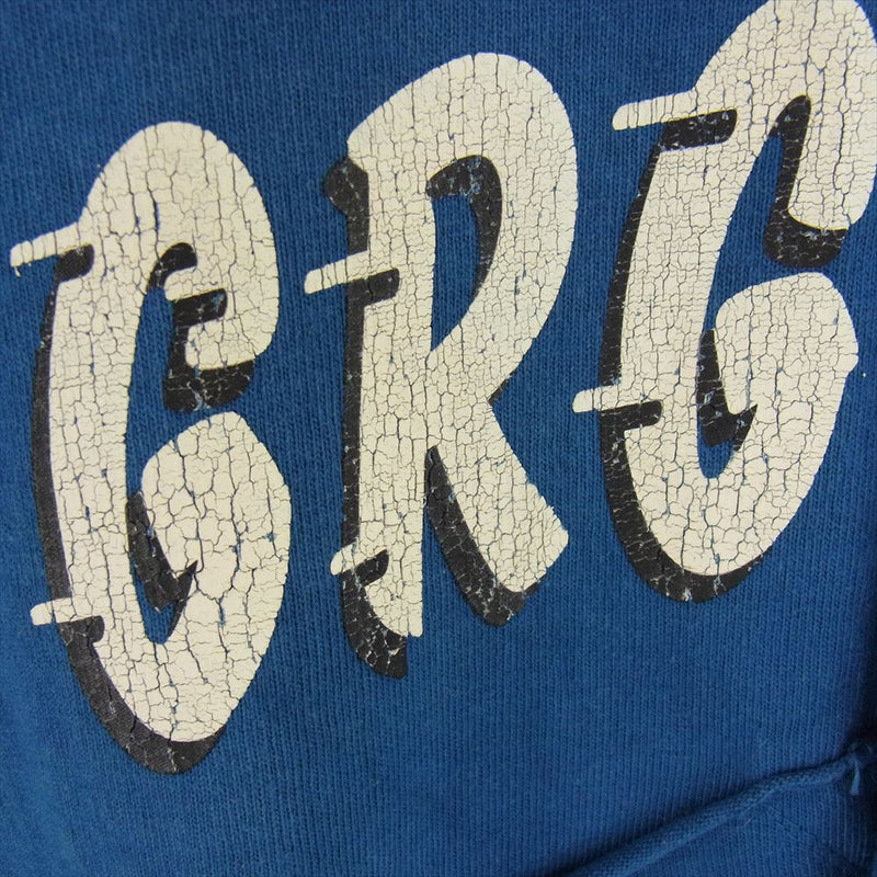 GERUGA ゲルガ HEAVEY DUTY T.Q.S T-S GRG ロゴ プリント 7分丈カットソー ポケット Tシャツ ブルー  ブルー系 5【中古】