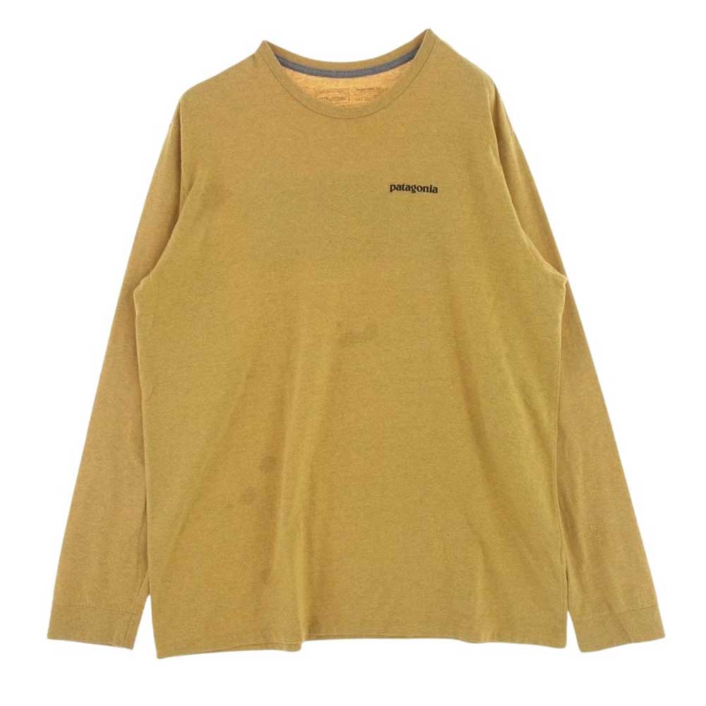 patagonia パタゴニア 38518 レスポンシビリティー ロゴ ロングスリーブカットソー 長袖 Ｔシャツ イエロー系 XL【中古】