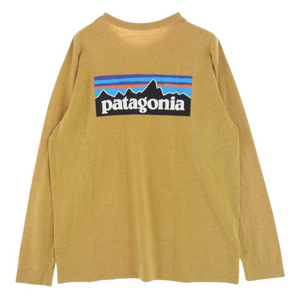 patagonia パタゴニア 38518 レスポンシビリティー ロゴ ロングスリーブカットソー 長袖 Ｔシャツ イエロー系 XL【中古】