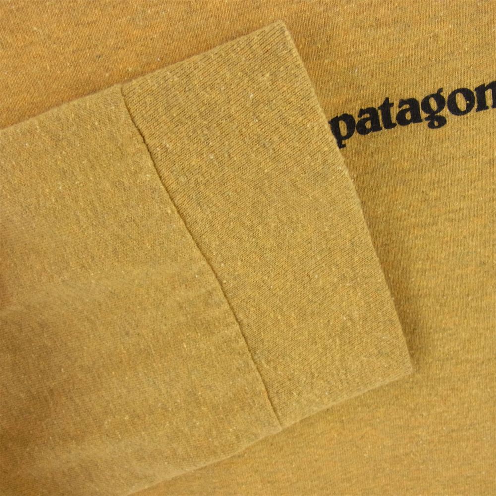 patagonia パタゴニア 38518 レスポンシビリティー ロゴ ロングスリーブカットソー 長袖 Ｔシャツ イエロー系 XL【中古】