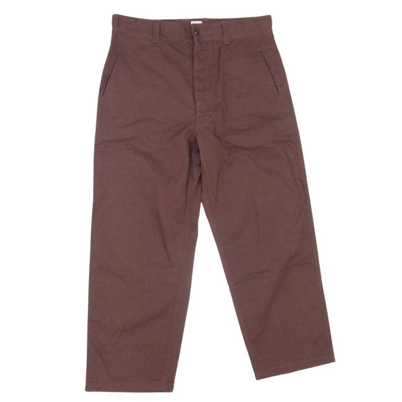 GERUGA ゲルガ  GR-P-165 WIDE PANTS コットン ワイド ワーク パンツ ブラウン系 34【中古】