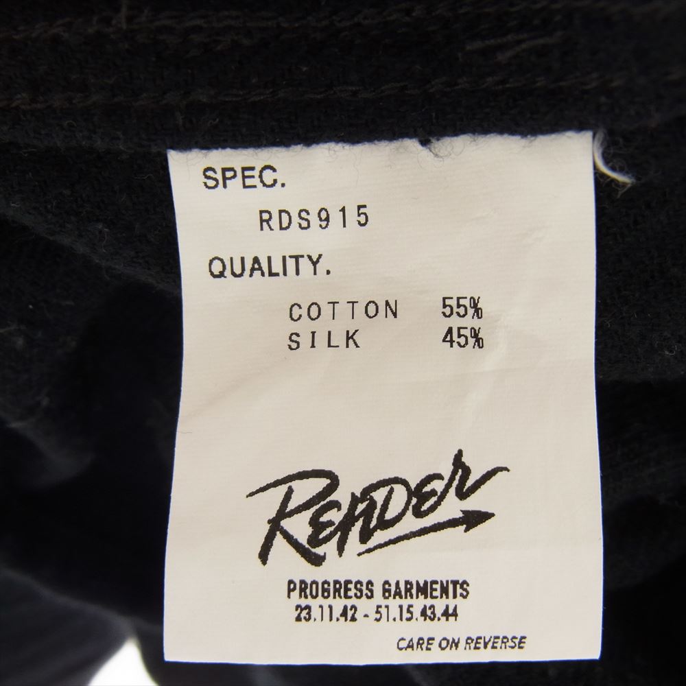 レンダー RDS915 COTTON SILK NEP SHIRT コットンシルクネップシャツ シルク混 長袖 ブラック系 3【中古】
