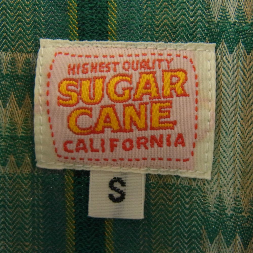SUGAR CANE シュガーケーン SC24721 長袖 チェック ウエスタン シャツ グリーン系 S【美品】【中古】