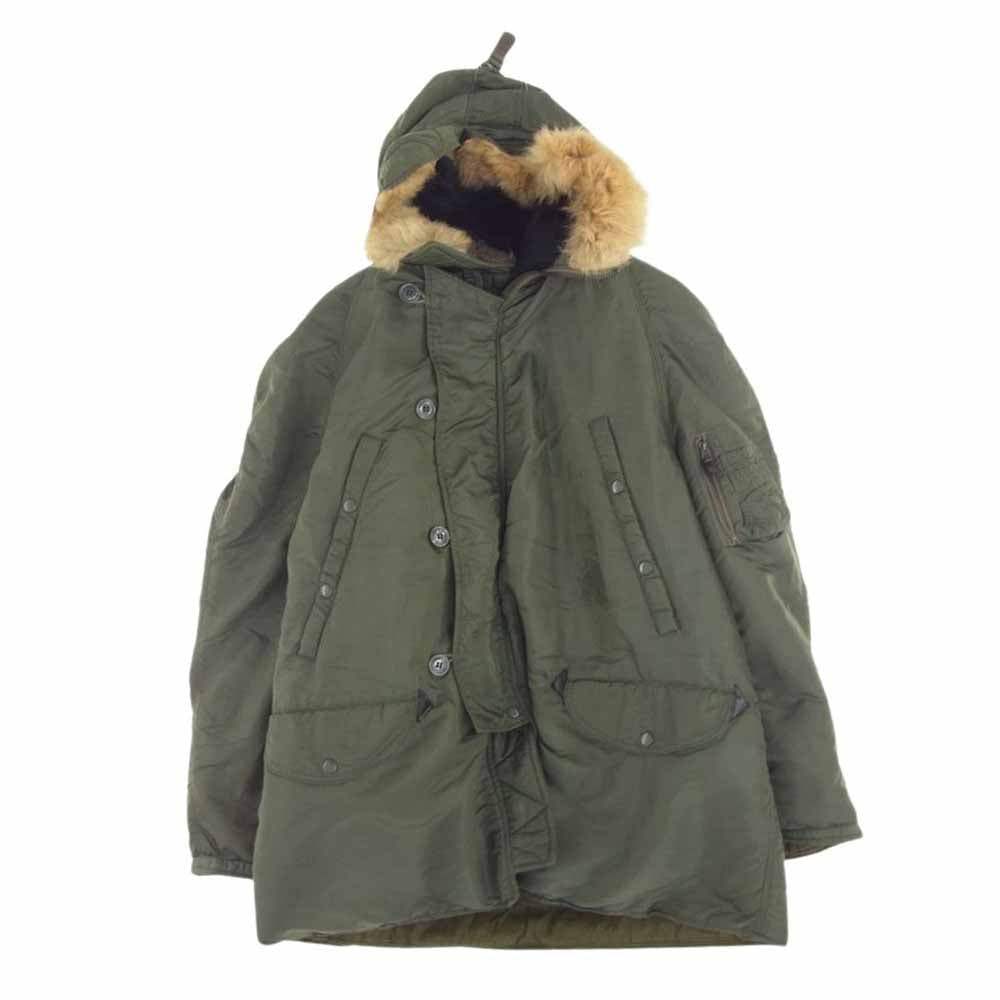 ヴィンテージ CONMARジップ N-3B ミリタリー フライトジャケット カーキ系【中古】