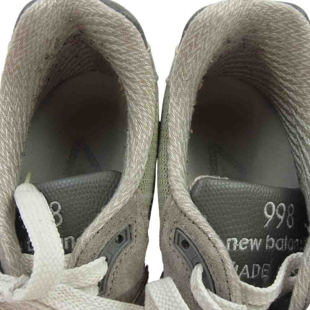 NEW BALANCE ニューバランス M998 USA製 ABZORB アブゾーブ 998 ローカット スニーカー グレー系 26.5ｃｍ【中古】