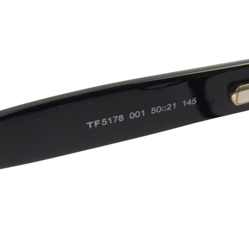 TOM FORD トムフォード TF5178 アジアンフィット ウエリントン メガネ 眼鏡  ブラック系 50□21【中古】
