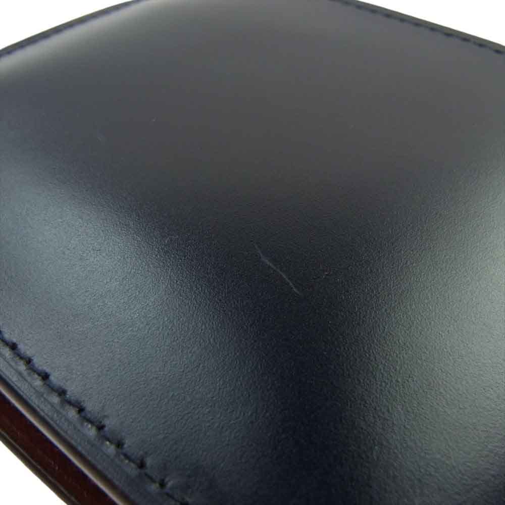 COCOMEISTER ココマイスター ロンドン ブライドル パース ファントム レザー 二つ折り 財布 ネイビー系【中古】