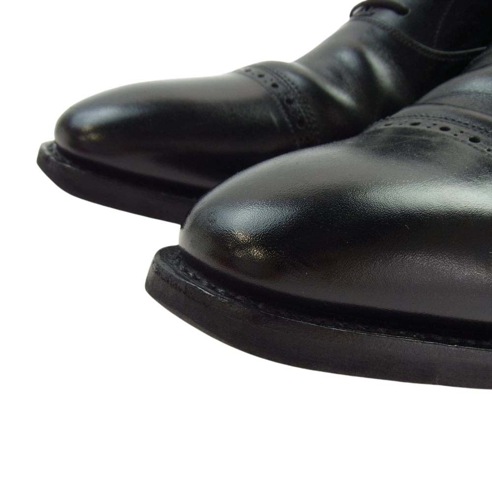 SCOTCH GRAIN スコッチグレイン NL-3134  パンチドキャップトゥ レザー シューズ ブラック系 26.0cm【中古】