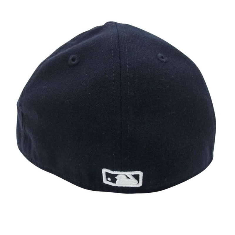 NEW ERA ニューエラ NY ニューヨークヤンキース 刺繍 ベースボールキャップ 帽子 ネイビー系 M/L【中古】