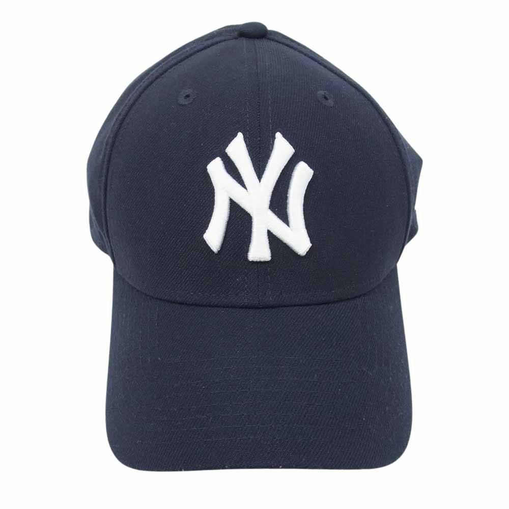 NEW ERA ニューエラ NY ニューヨークヤンキース 刺繍 ベースボールキャップ 帽子 ネイビー系 M/L【中古】