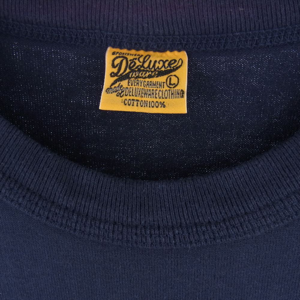 DELUXE デラックス WEAR 長袖 Tシャツ ロンT カットソー ネイビー系 L【中古】