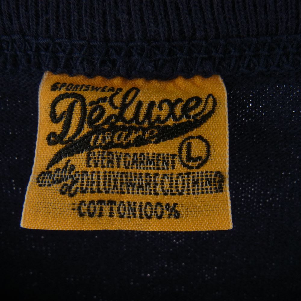 DELUXE デラックス WEAR 長袖 Tシャツ ロンT カットソー ネイビー系 L【中古】